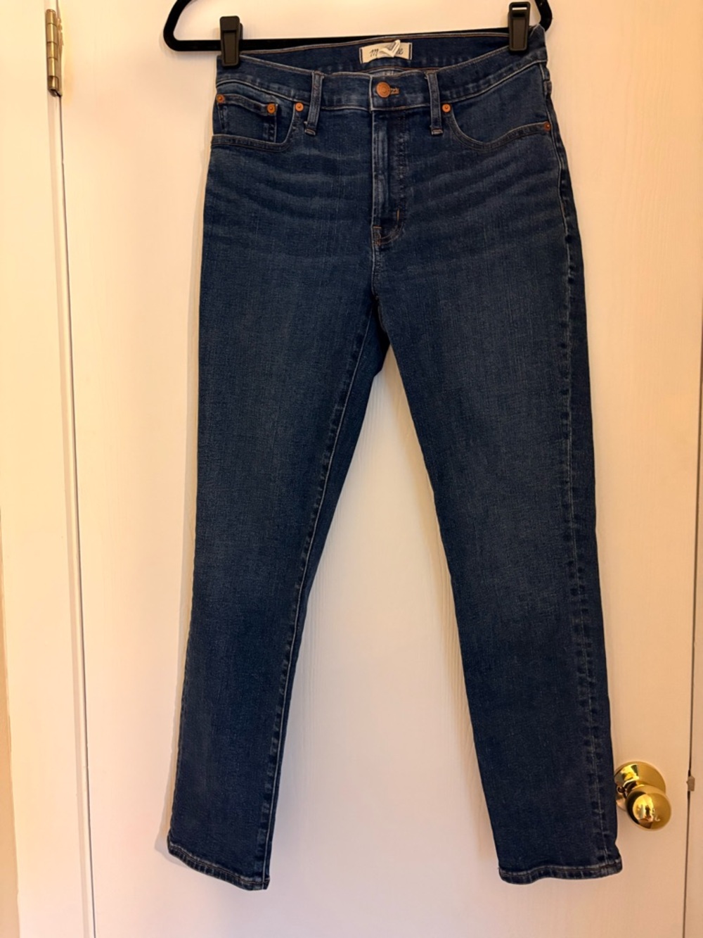 Madewell The Mid-Rise Perfect Vintage Jean in Dark Blue Wash